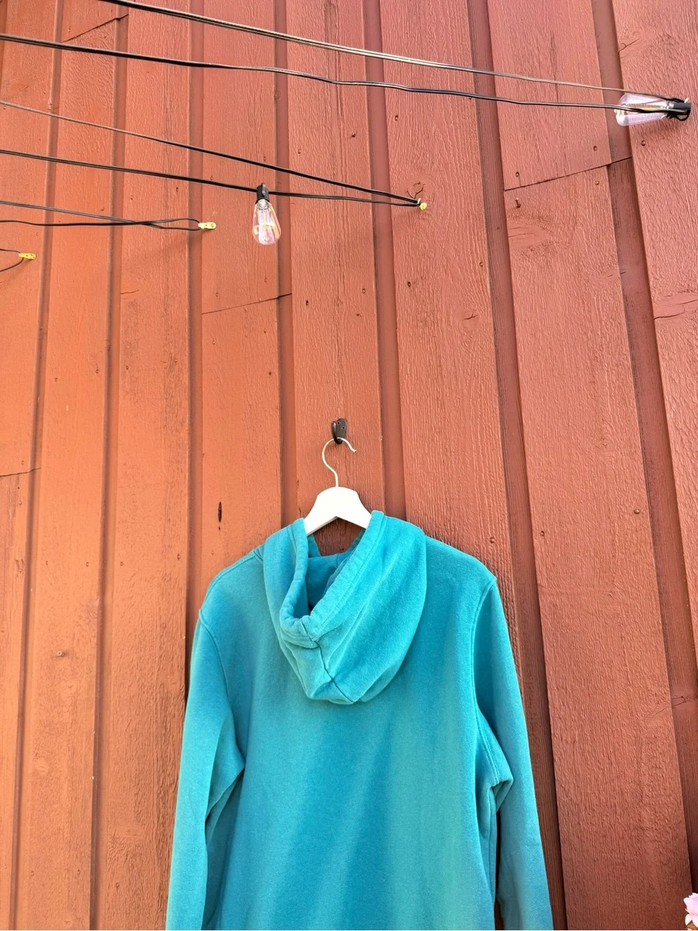 The North Face Graphic Hoodie Teal Green Pullover Men’s Size S